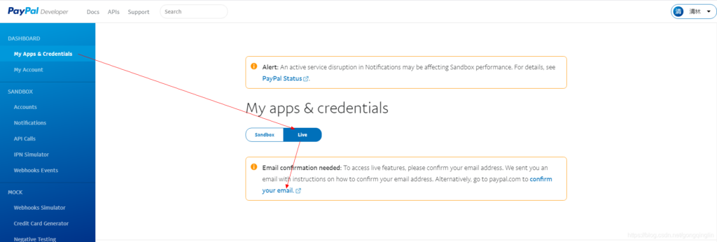 Paypal开发者中心获取“ClientId”和“ClientSecret”参数-馨跃芸博客-关注互联网和搜索引擎的IT科技博客馨跃芸博客